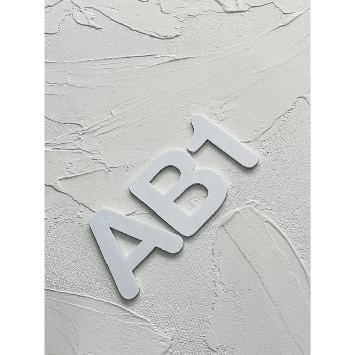 Gambar Huruf Timbul Akrilik 2mm / Angka Mirror Hiasan Dekorasi Dinding Quotes - Putih, 20cm dari Gamma Laser undefined Tokopedia