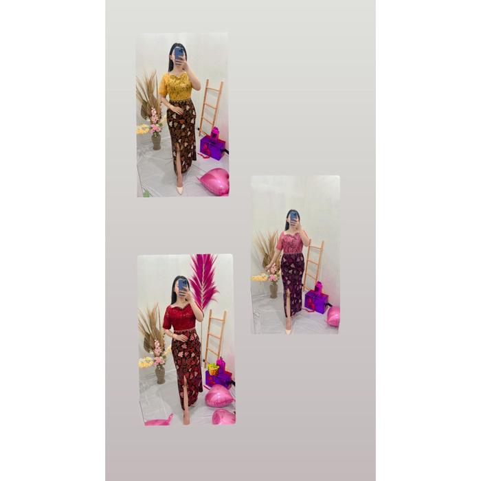 Gambar Dress Batik ivana /Dress kebaya wanita /Dress wisuda / Dress natal - Random, L dari Elisshop1 undefined Tokopedia