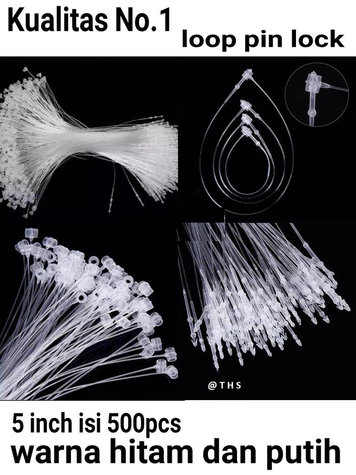 Gambar LOCK PINS HITAM/PUTIH LOOP PINS 5 INCH ISI 500PCS dari Postrescia undefined Tokopedia