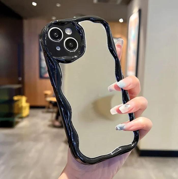 Gambar NEW MIRROR WAVY for Samsung A04E A04S A10S A20S A23 A33 5G case hp tpu - Black, Sam A33 5G dari Casing handphone murah undefined Tokopedia