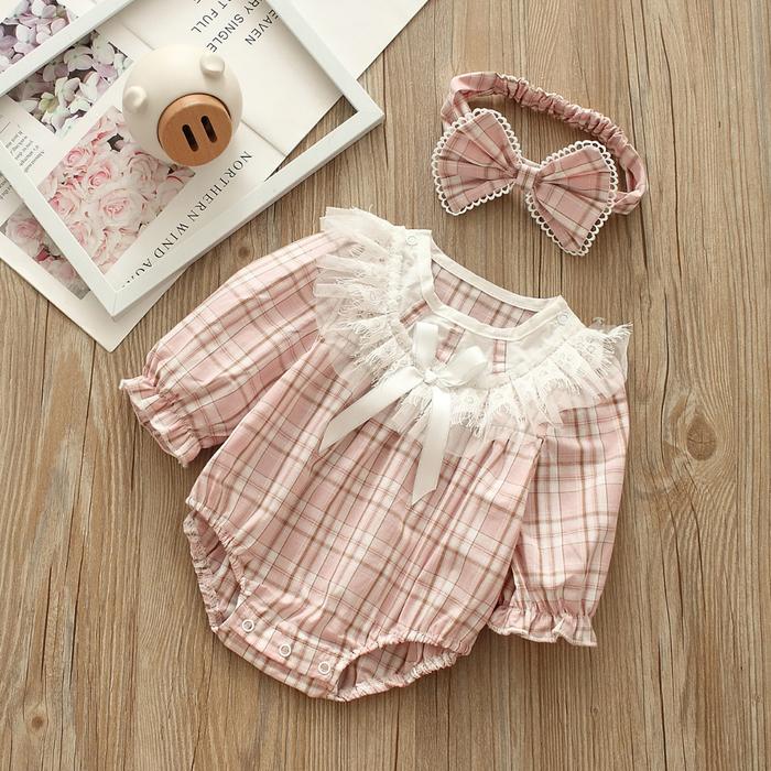 Jual Jk24 Set Baju Romper Anak Dan Bayi Lengan Panjang Kotak2