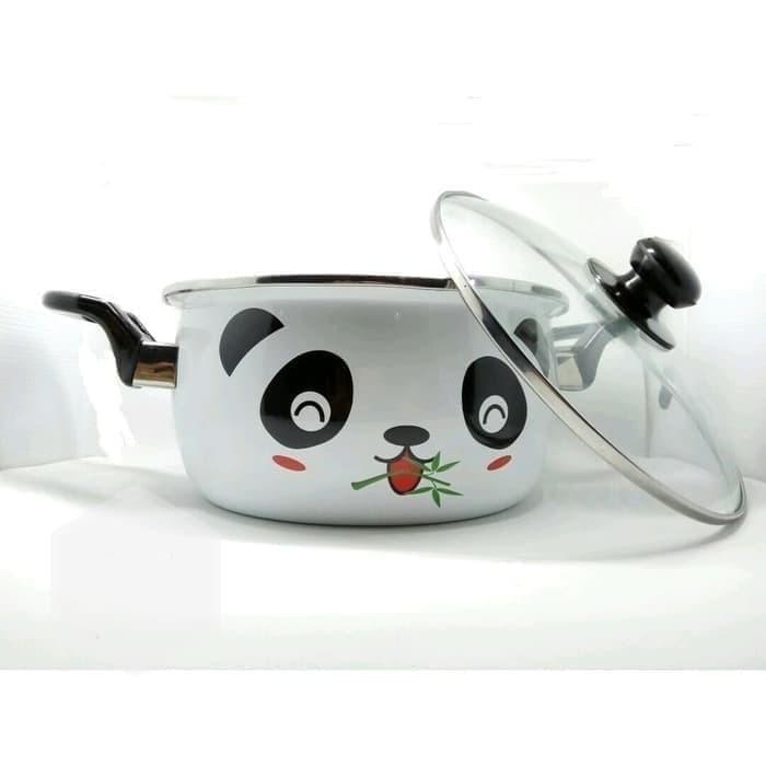 Gambar MASPION Panci enamel Hello Panda Ukuran 22 cm HELLOPANDA22 Panci Set dari TOKO SERBAGUNA Vstore undefined Tokopedia