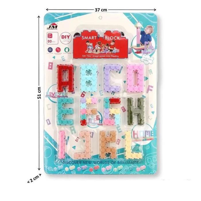 Gambar SMART BLOCK Mainan Edukasi Puzzle Angka Dan Huruf Mainan Lego Block 3D - Huruf dari GrayMarkets undefined Tokopedia