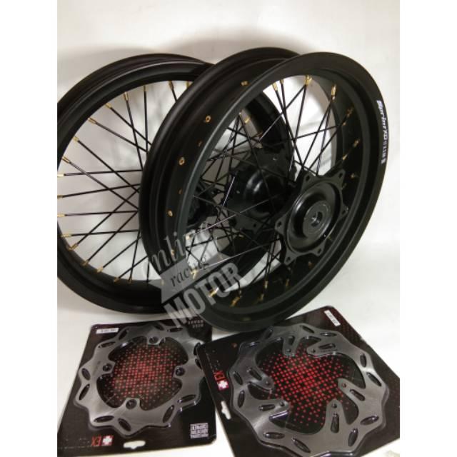 Gambar Velg supermoto crf150 honda sepaket lengkap tapak lebar ring 17 plus dari mari2025 undefined Tokopedia