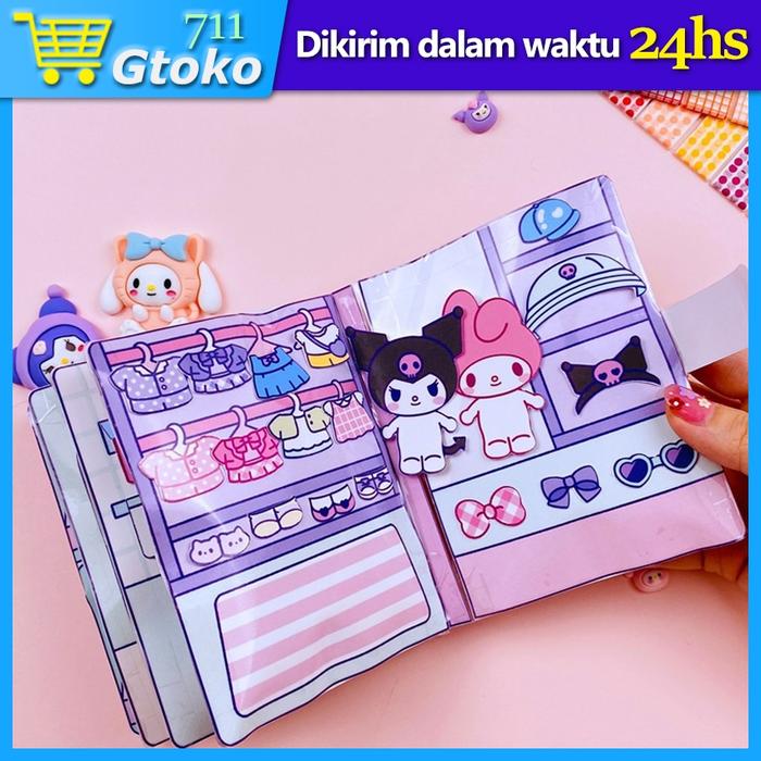 Gambar Buku Quite Book DIY Tempel Kuromi Melody Cinamoroll Mainan Edukasi dari daigohie shop undefined Tokopedia