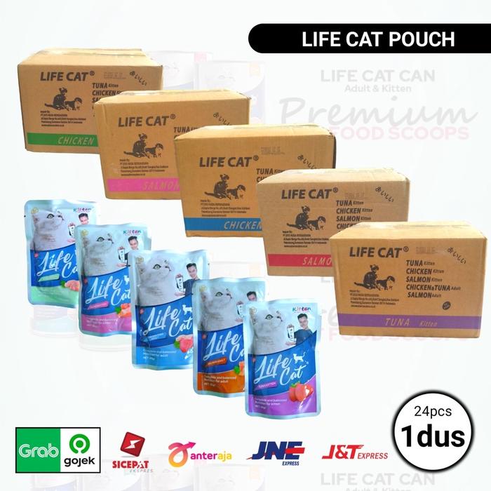Gambar Life Cat Pouch 1dus ( isi 24 ) Makanan Kucing Basah - KITTEN CHICKEN dari LegendaPetshop undefined Tokopedia