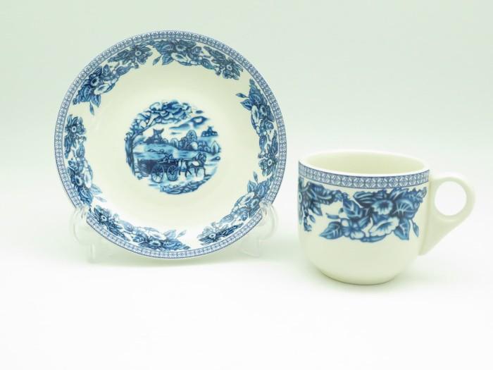 Gambar SANTIANI Cangkir Kopi Set Vintage Biru Kentjana 1 ml isi 6 Pasang dari Santiani Store undefined Tokopedia