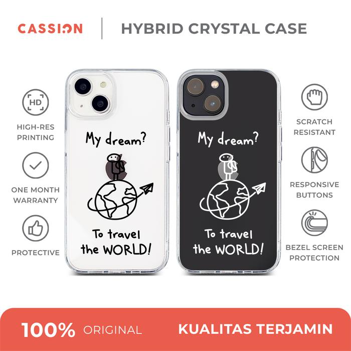 Gambar Case iPhone 15 14 Pro Max Plus Globetrotter Dreams - Hybrid Magsafe, IP 15 Pro dari Cassion Official undefined 2 Tokopedia
