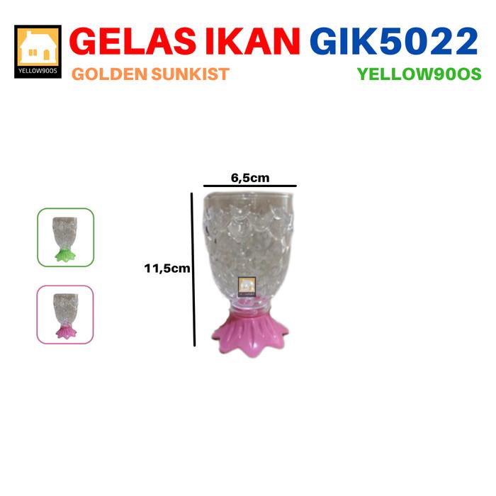 Gambar Gelas Ikan Golden Sunkist GIK-5022 , Gelas Nanas / Gelas Ekor Ikan REA - Merah Muda dari Yellow90 OnlineShop undefined Tokopedia
