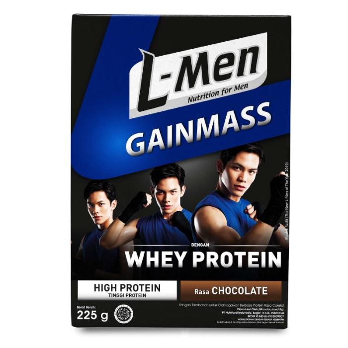 Gambar New L-Men Gain Mass Chocolate 225Gr Tbk dari Breezy ku undefined Tokopedia