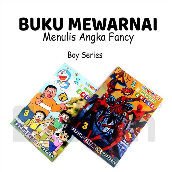 Gambar Buku mewarnai + menulis angka / buku mewarnai fancy / buku mewarnai - BOY dari ESELON STATIONERY undefined Tokopedia