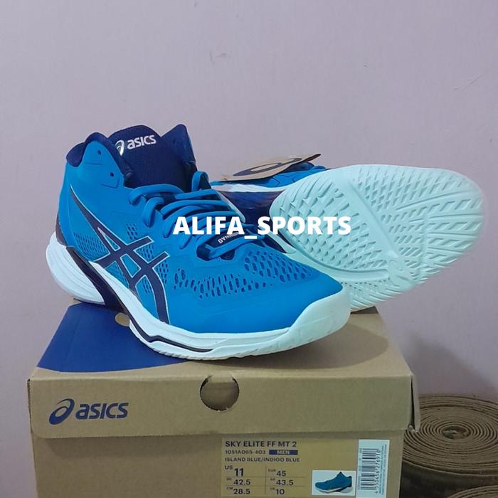 Gambar ASICS MEN SEPATU VOLI VOLLEY ASICS SKY ELITE FF MT 2 STANDARD ORIGINAL - ISLAND BLUE, 43.5 dari agungwooSTORE undefined Tokopedia