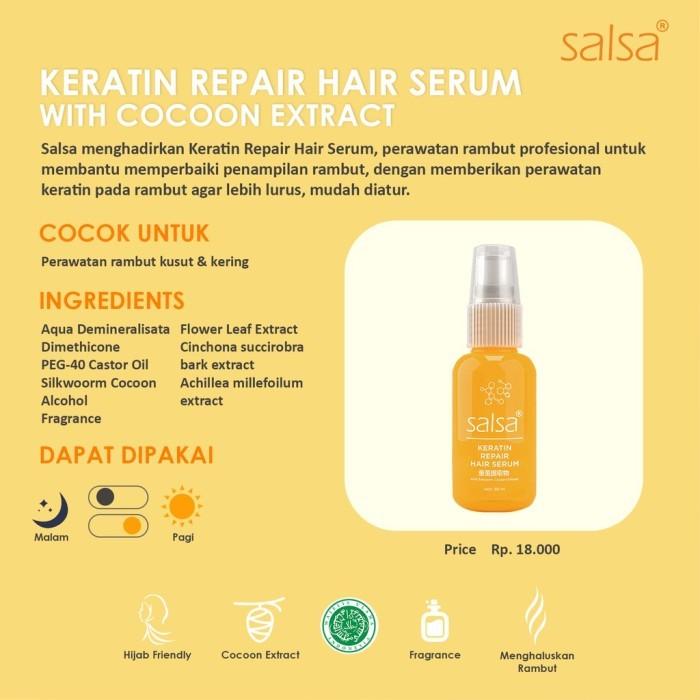 Gambar SALSA Hair Serum Rose / Keratin Repair / Growth 80ML Vitamin Rambut - Keratin dari Produk Favorit Tokopedia undefined Tokopedia