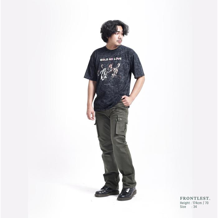 Gambar Frontlest - Cargo Pants - Straight Fit - Olive (Canvas), 28 dari danishopp1 undefined Tokopedia