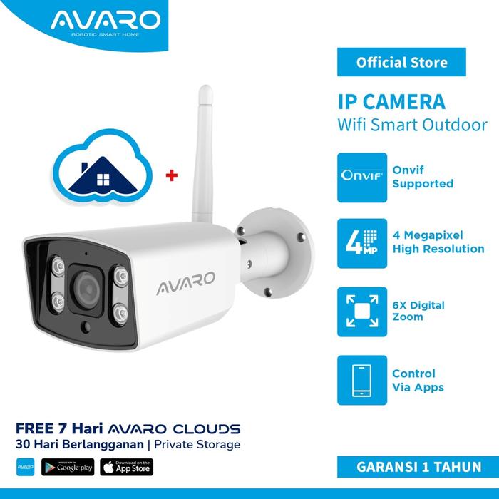 Jual Free Cloud Avaro Smart Outdoor Ip Camera 4Mp Ptz Color Night
