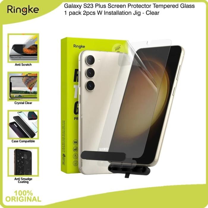 Gambar Ringke TG Compatible For S23 Plus Glass Screen Protector Clear Privacy Anti Gores Cover Layar - TemperedClear dari muvit-OfficialStore undefined Tokopedia