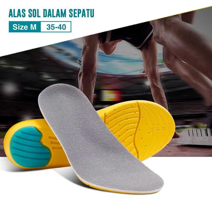 Gambar Insole Bantalan Sepatu Alas Kaki Running Sol Nyaman Empuk Anti Bau - Kuning, M dari TOKO MURAH.47 undefined Tokopedia