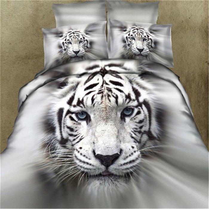 Gambar Cek 3 Pcs Bedding Sets 3D Animal Tiger Head Printing Quilt \ dari Ecoessence86 undefined Tokopedia