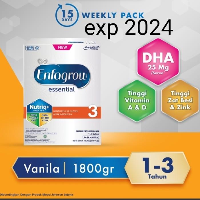Gambar ENFAGROW ESSENTIAL 3 VANILA 1800 [TERBARU[TERLARIS[ORIGINAL[ASLI] dari jackyyyy store undefined Tokopedia