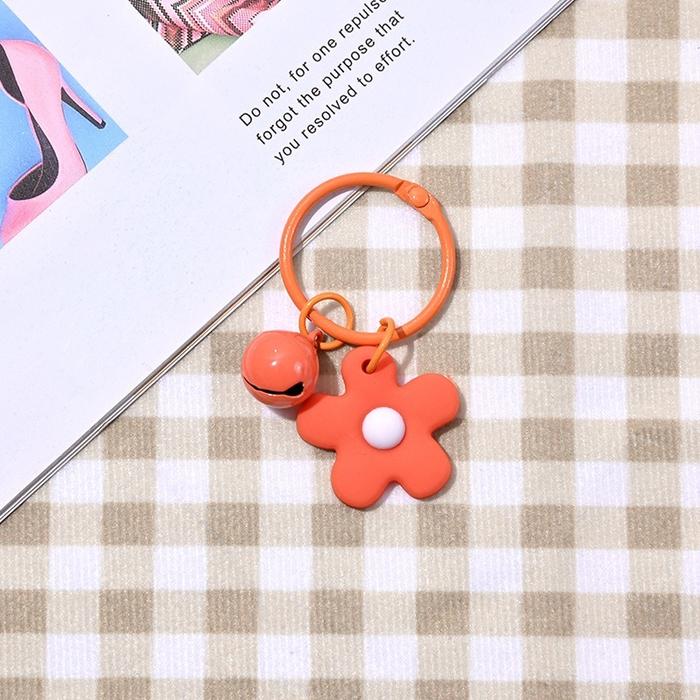 Gambar 1pcs Bell Flower DIY Keychain Gantungan Kunci Hiasan Binder Kpop - BF Orange dari Artopia Art Store undefined Tokopedia