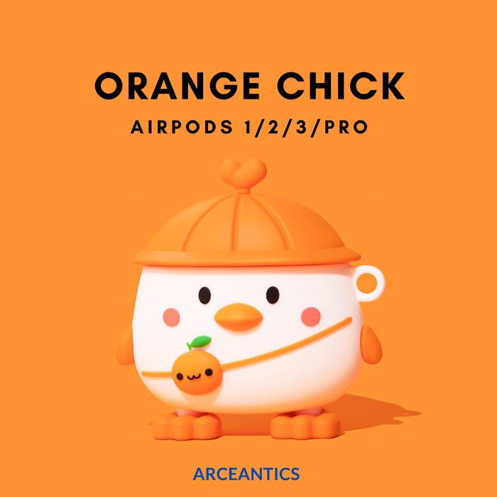 Gambar Airpods Case Orange Chick Gen 1 2 3 PRO Soft Silicone - Airpods Gen 3 dari Arceantics Kota Tangerang Tokopedia