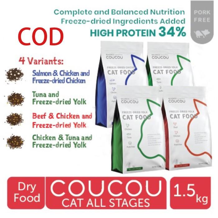 Gambar COUCOU makanan kucing murah snack kucing murah Super Premium Cat Food - 1.5kg, Tuna dari Siamese Pet undefined Tokopedia