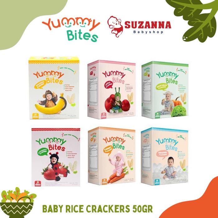 Gambar Yummy Bites Baby Rice Crackers 50Gr - Camilan Bayi dari sarohseller undefined Tokopedia