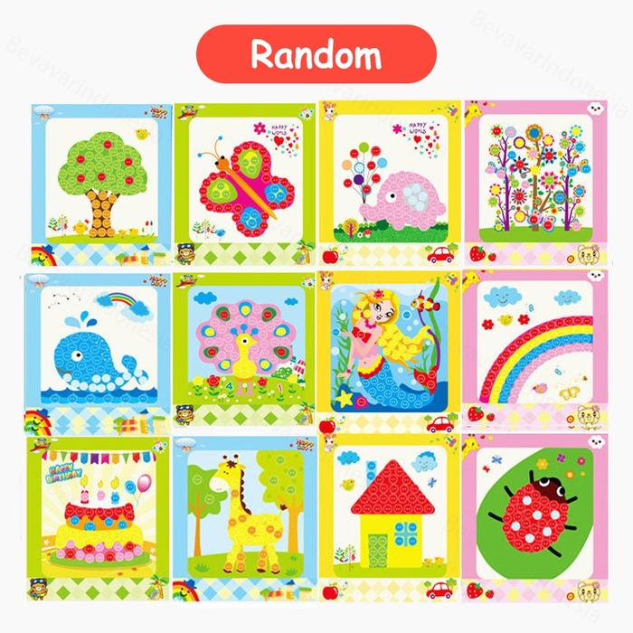 Gambar LYSASHOP Mainan Edukasi DIY Menempel Kancing Stiker Painting MontesorI - Motif Cewek dari LYSASHOP888 undefined Tokopedia