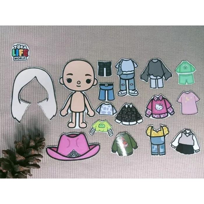 Gambar Paper Doll House Purple Toca Boca Mainan Edukatif Anak Melatih Motorik - Amanda, 25x16 dari Skdjeyem undefined Tokopedia