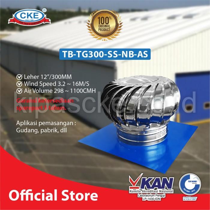 Gambar CKE Turbin Ventilator TG300-SS Ventilasi Atap Rumah Pabrik Resto Udara dari Kipas Online CKE undefined Tokopedia