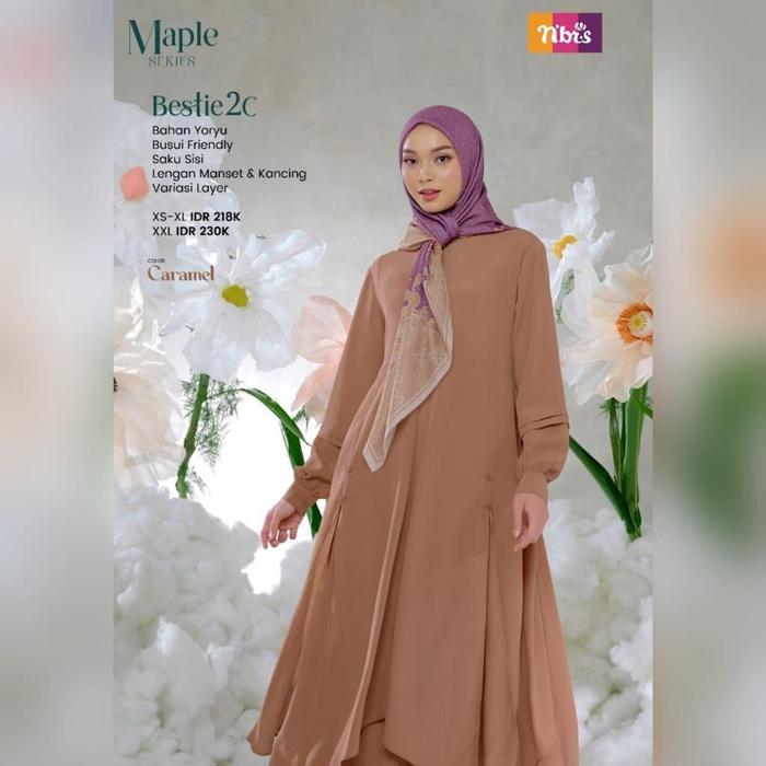 Gambar BESTI SERIES 2 GAMIS NIBRAS COUPLE MODEL CARAMEL - C, XXL dari BARKAH2712 undefined Tokopedia
