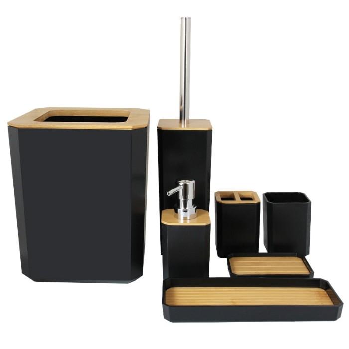 Gambar Bamboo Bathroom Accessories Set Plastic Bathroom Kit Soap Dispenser, dari sapirahistana undefined Tokopedia