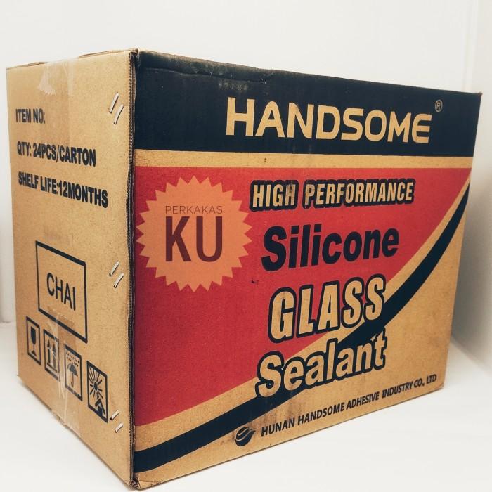 Gambar LEM KACA BOTOL HANDSOME SEALANT SILICONE. BLACK WHITE CLEAR PER 24.PCS - Hitam dari eriwqn undefined Tokopedia