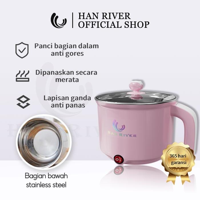 Gambar HAN RIVER HRDZG01PK Panci Listrik 450watt 18cm =(*°▽°*)= dari DaryaDarma undefined Tokopedia