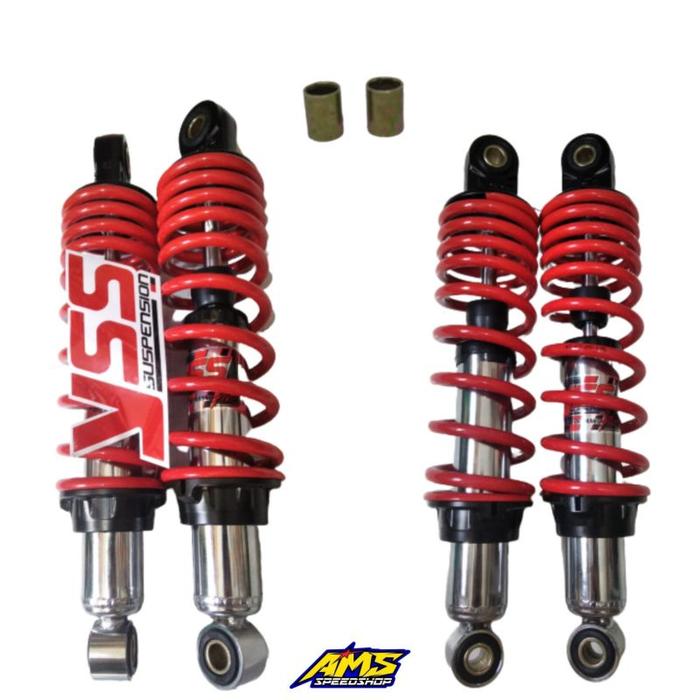 Jual Shock Breaker Shock Belakang honda Supra x 125 110 Chrome/Red