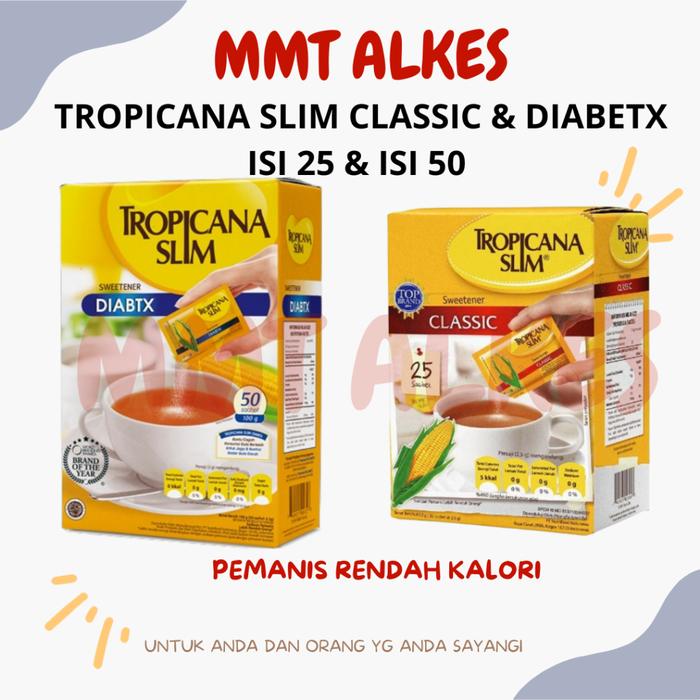 Gambar Tropicana Slim Sweetener CLASSIC DIABTX BOX ISI 25 ISI 50 - DIABETX ISI 25 dari MMTALKES undefined Tokopedia