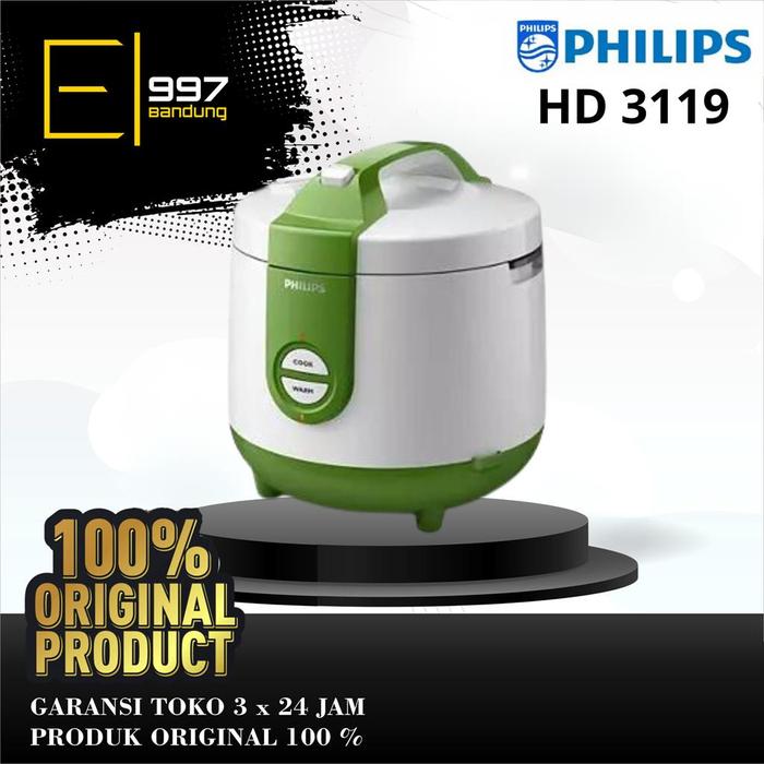 Gambar Rice Cooker Philips HD-3119 / HD3119 , 2 Liter magic com - Hijau dari Elektronik-997 undefined Tokopedia
