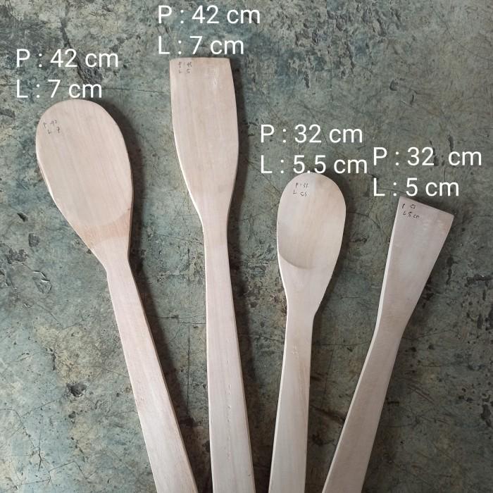 Gambar Sodet/Sutil kayu/Spatula teflon kayu persegi dan oval kecil dan sedang - Oval, Kecil dari C wijaya Group undefined 5 Tokopedia