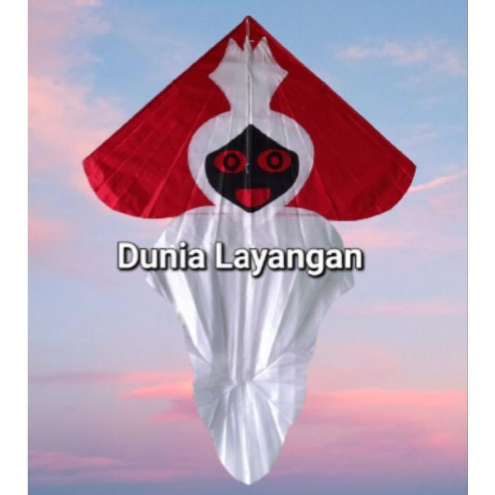 Gambar LAYANG LAYANG KAIN PARASUT KARAKTER HANTU POCONG BISA TERBANG dari Karamatala Kids undefined Tokopedia