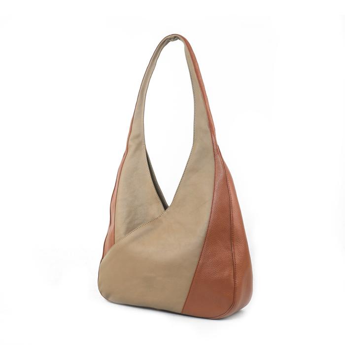 Gambar BELLA Hobo Bag Tas Selempang Bahu Kulit Asli Wanita Shoulder - Beige Havana dari Revele Leather undefined Tokopedia