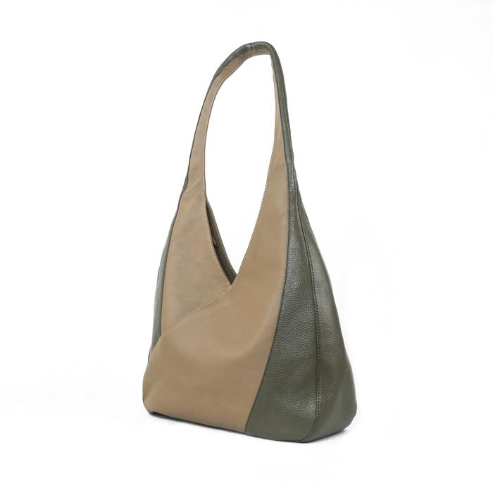 Gambar BELLA Hobo Bag Tas Selempang Bahu Kulit Asli Wanita Shoulder - Beige Green dari Revele Leather undefined Tokopedia
