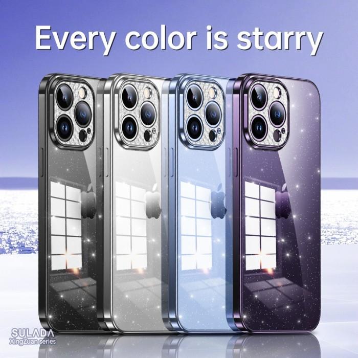 Gambar Case iPhone 15 Pro Max 15 Pro Sulada Glitter Clear Soft Casing - Black, iPhone 15 dari SULADA OFFICIAL undefined Tokopedia