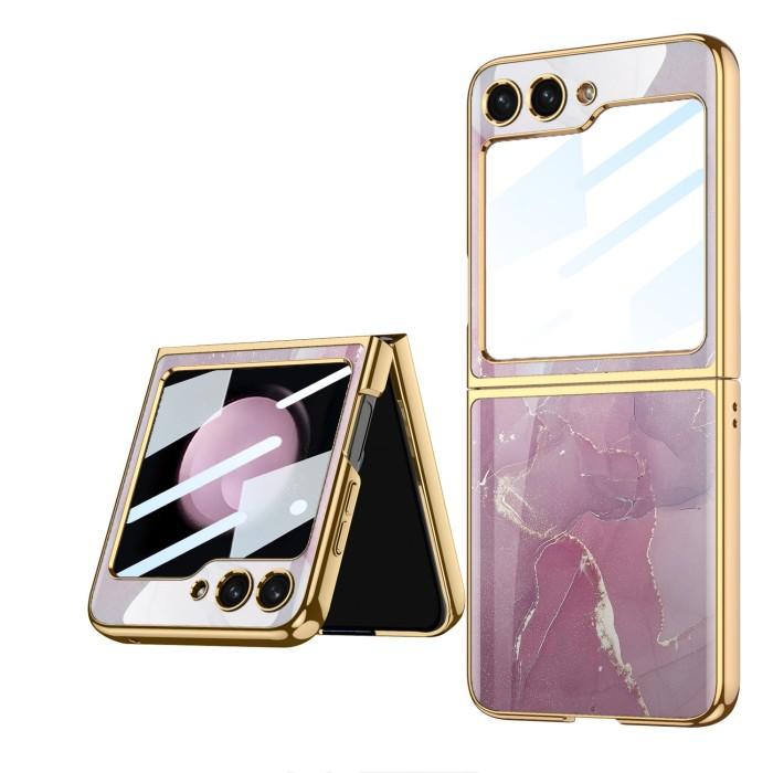 Gambar Case Samsung Galaxy Z Flip 5 Flip5 GKK Electroplated Glass Painting - Purple dari GKK Official Indonesia undefined Tokopedia