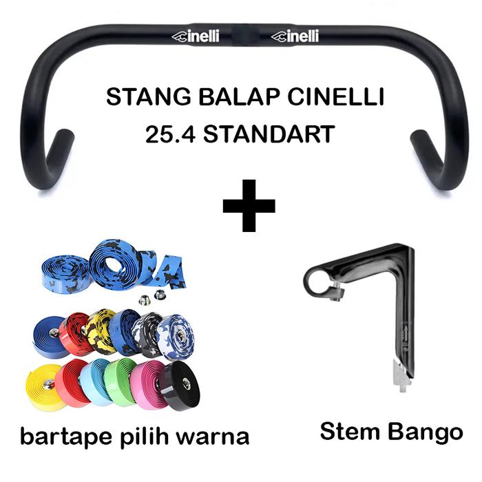 Gambar Dropbar Road Bike Cinelli Standart 25.4x420mm Stang Sepeda Balap - Stang STD CN dari Putri Harum undefined 5 Tokopedia
