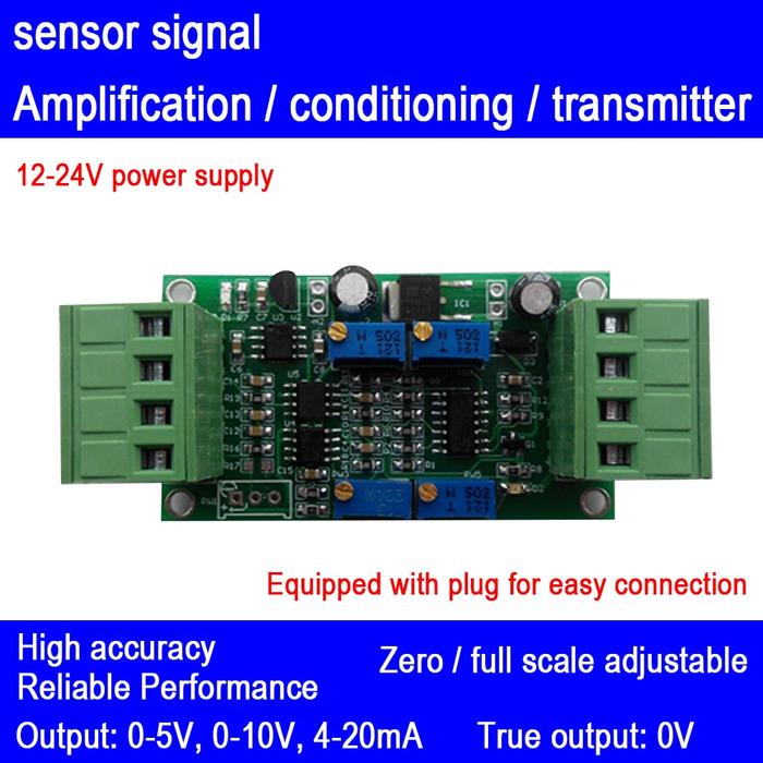 Jual 0-5V 0-10V 4-20 mA Load Cell Sensor Transmitter Signal Amplifier ...