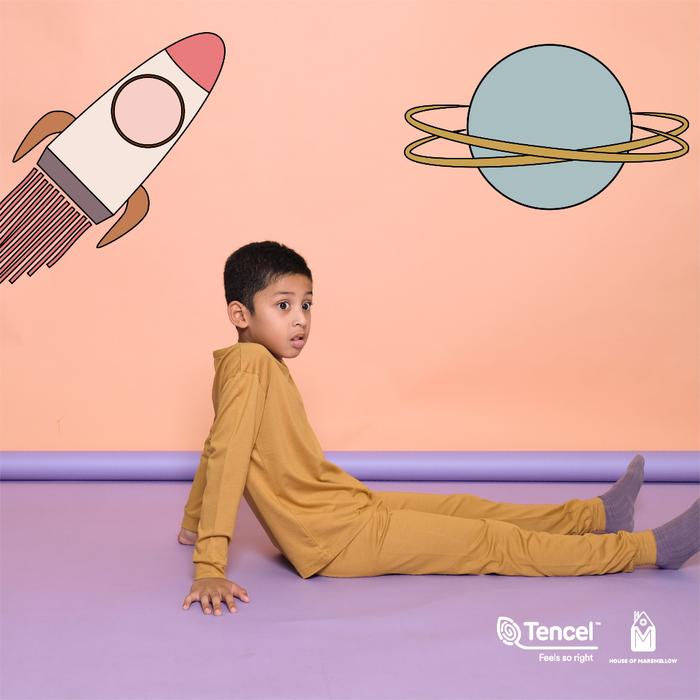 Gambar TENCEL x House of Marsmellow - Pajamas - MUSTARD, 3/4Y dari House of Marsmellow undefined Tokopedia