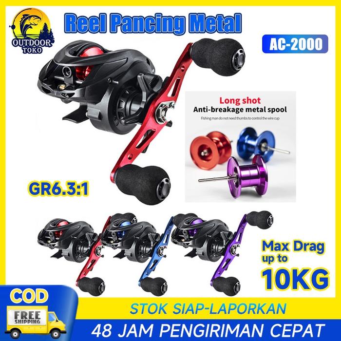 Gambar Baitcasting Fishing Reel Fishing Rod Set Pancing BC Reel 6.3:1 dari Ratna Store-1 undefined Tokopedia