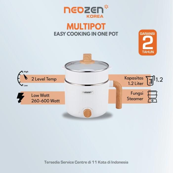 Promo Neozen Electric Multipot Dengan Steamer Panci Listrik Serbaguna