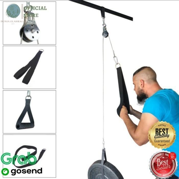 Lyndwin Fitness Cable LAT Pulley System, Katrol Systeem Apparatuur voor Thuis, Lat Pulldown Pulley Cable System Cable Machine Fitness Apparaten met Grip Pulley Set Gym Tricep Rope Stang voor Home Gym