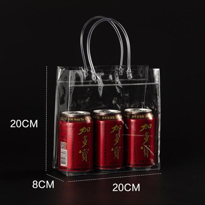 Gambar TAS PVC TRANSPARAN TAS TENTENG TOTE BAG BENING HAMPERS GODDIE BAG - PVCBENING, 15X16X7CM dari cocomelon jkt undefined Tokopedia